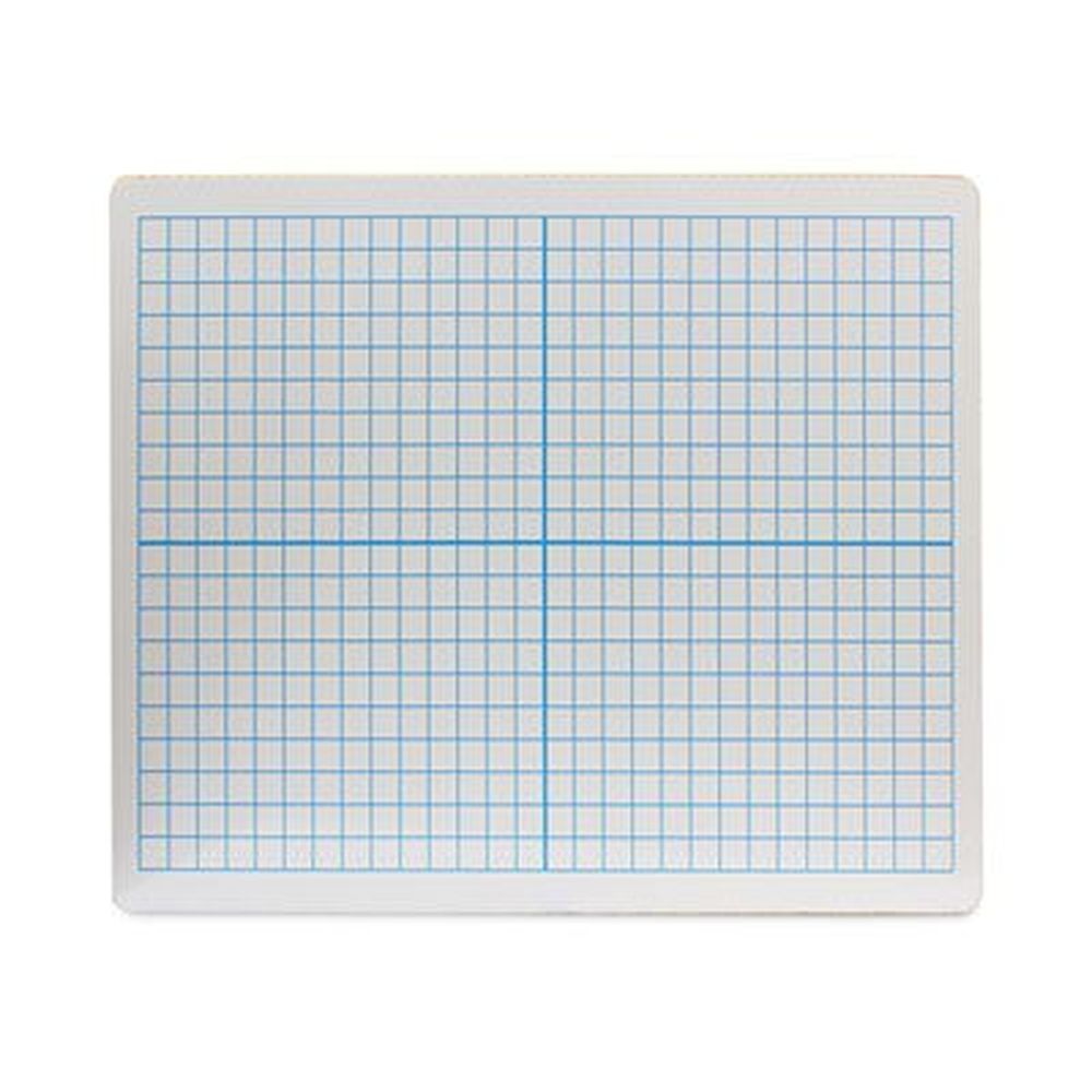Flipside Xy Axis Front White Back Graphing Two-sided Dry Erase Board, 12 X 9 Inch -- 12 Per Pack