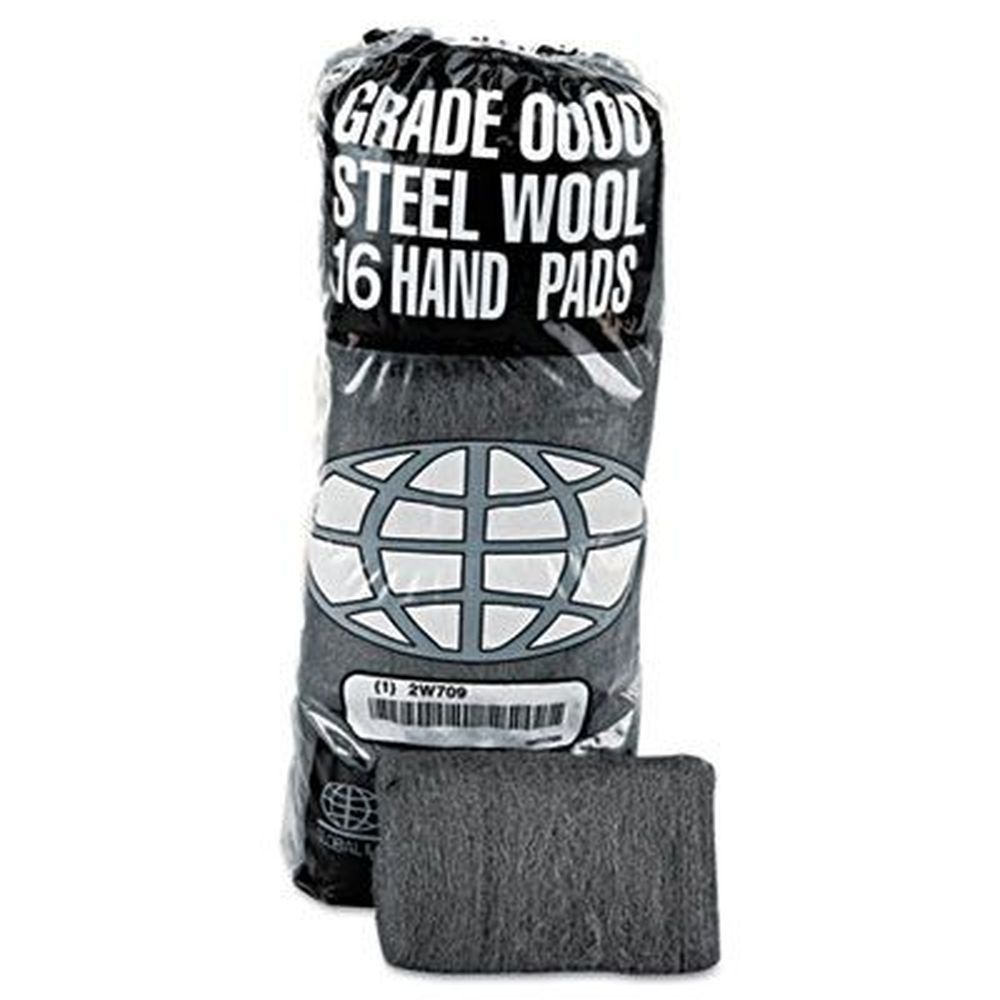 Gmt Steel Gray Number 0 Fine Industrial-quality Steel Wool Hand Pad - 16 Per Pack -- 12 Packs Per Case
