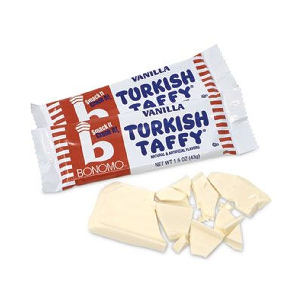 Bonomo Vanilla Turkish Taffy, 1.5 Ounce Bar -- 24 Per Box