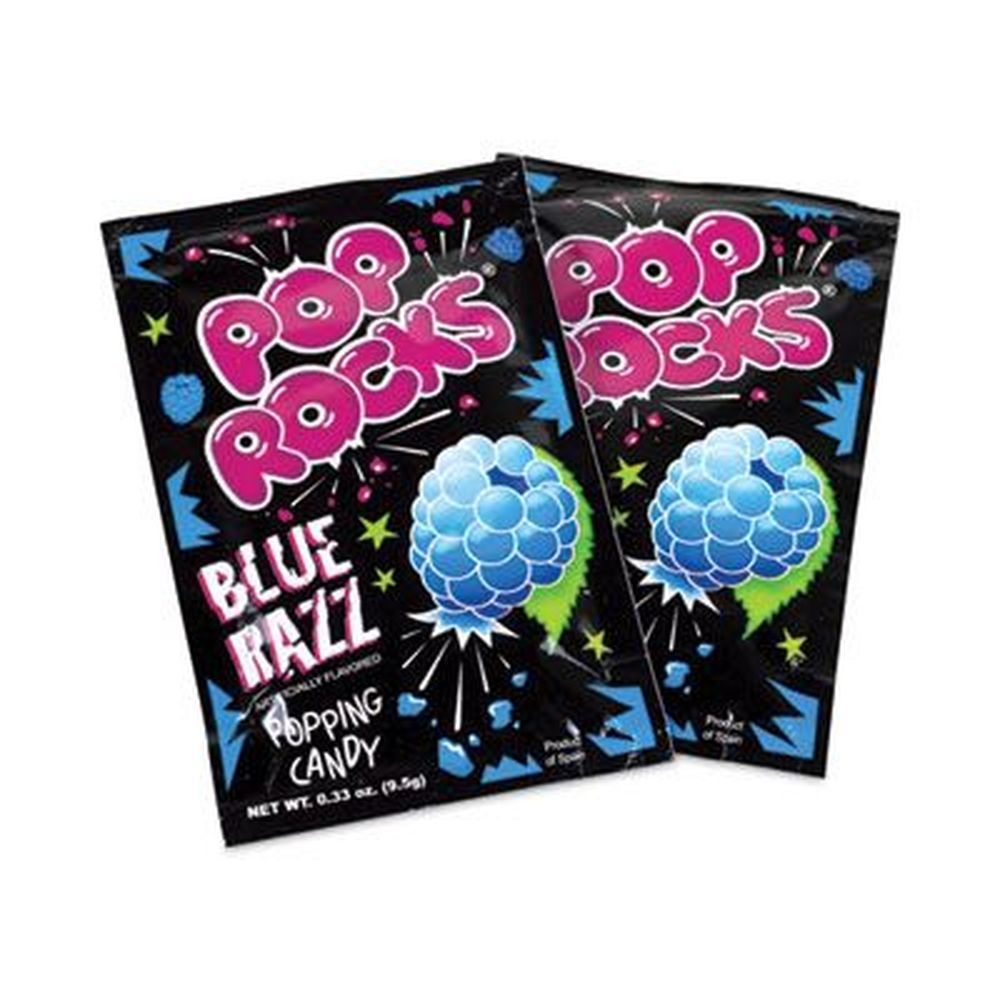 Pop Rocks Blue Raspberry Sugar Candy, 0.33 Ounce Pouch -- 24 Per Pack