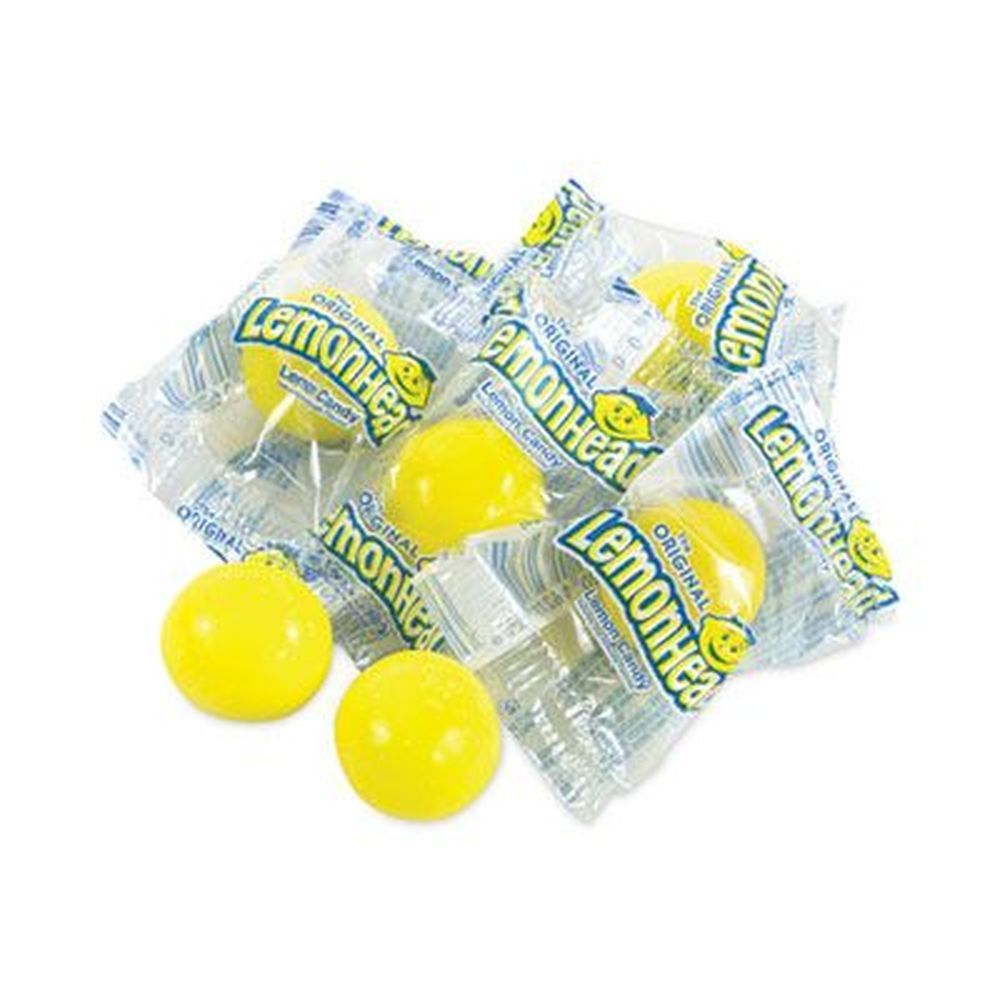 Lemonhead Individually Wrapped Original Sour Lemon Candy, 40.5 Ounce Tub