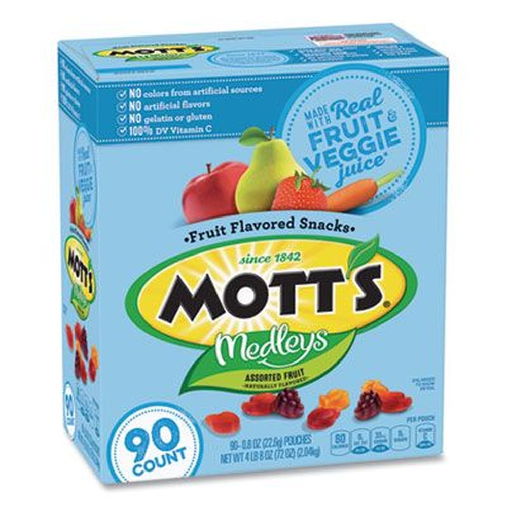 Motts Medleys Fruit Snacks, 0.8 Ounce Pouch -- 90 Pouches Per Box
