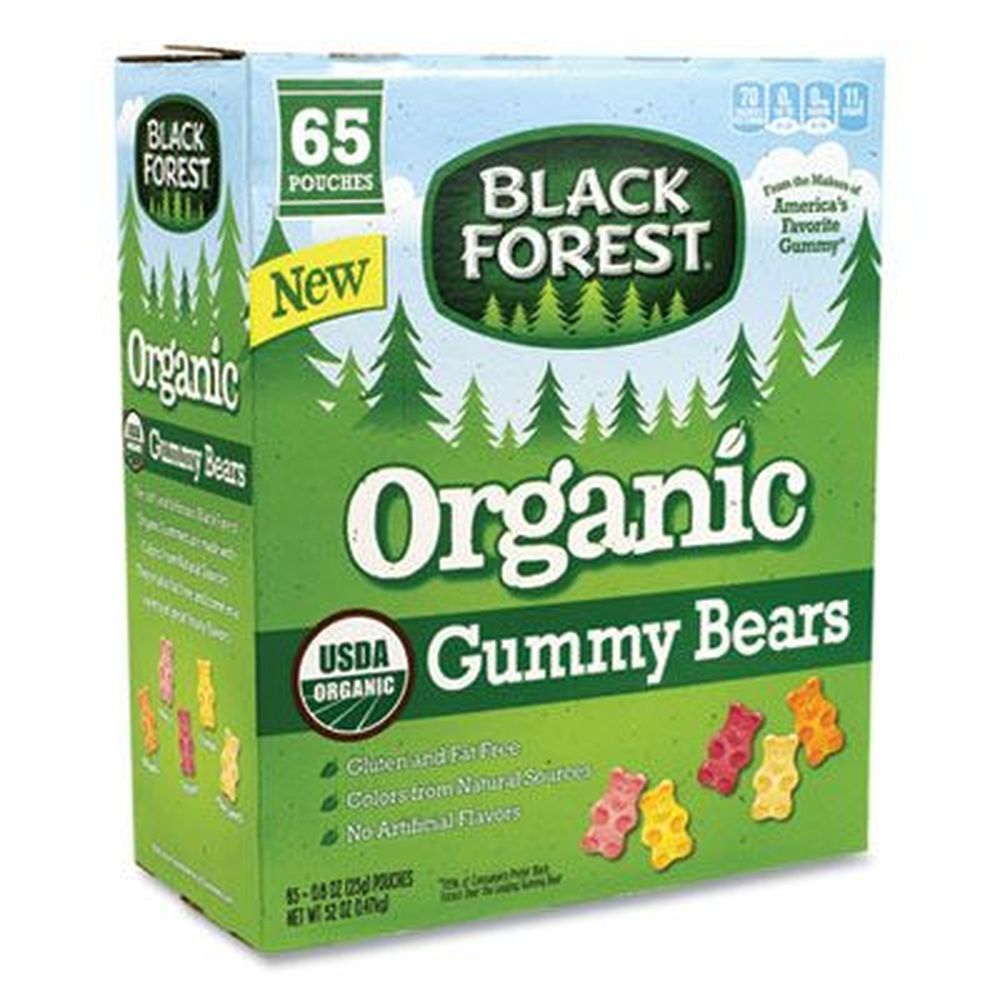 Black Forest Organic Gummy Bears, 0.8 Ounce Pouch -- 65 Pouches Per Case