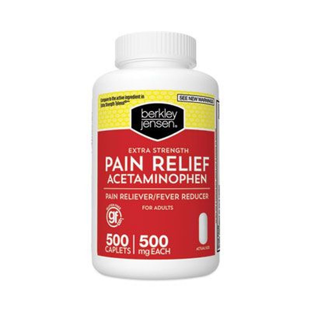 Berkley Jensen Extra Strength 500 Mg Acetaminophen Tablets, 500 Per Bottle