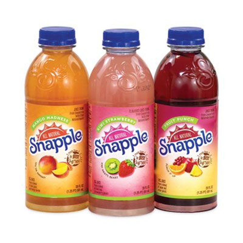 Snapple All Natural Fruit Punch Kiwi Strawberry And Mango Madness Juice Drink, 20 Ounce Bottle -- 24 Per Case