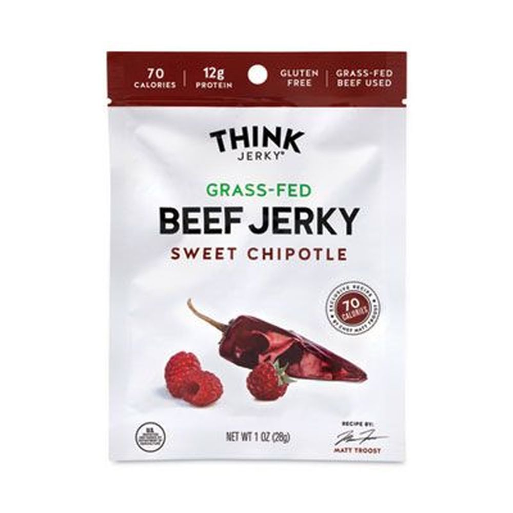 Think Jerky Sweet Chipotle Beef Jerky, 1 Ounce -- 12 Per Pack