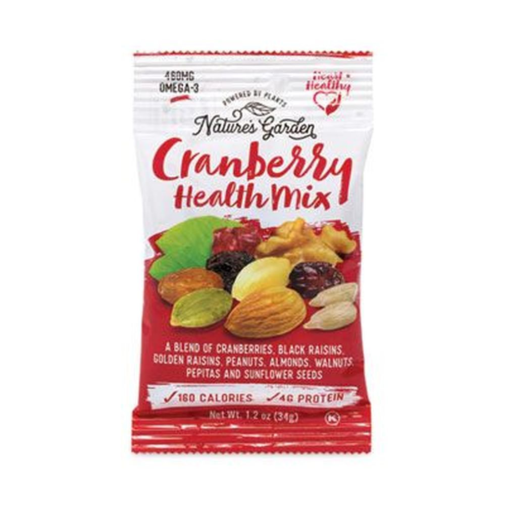 Natures Garden Cranberry Health Mix, 1.2 Ounce Pouch -- 6 Pouches Per Pack