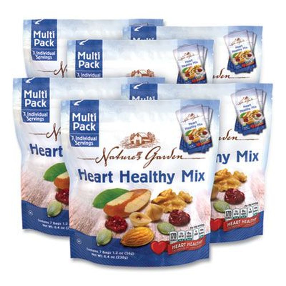 Natures Garden Healthy Heart Mix, 1.2 Ounce Pouch - 7 Pouches Per Pack -- 6 Packs Per Box