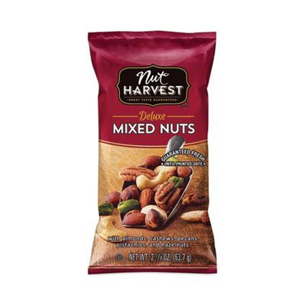 Nut Harvest Deluxe Mixed Nuts, 2.25 Ounce Pouch -- 8 Per Case