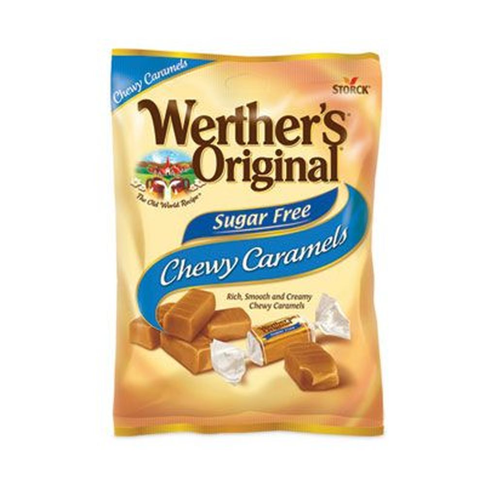 Werthers Original Sugar Free Chewy Caramel Candy, 2.75 Ounce -- 3 Per Pack