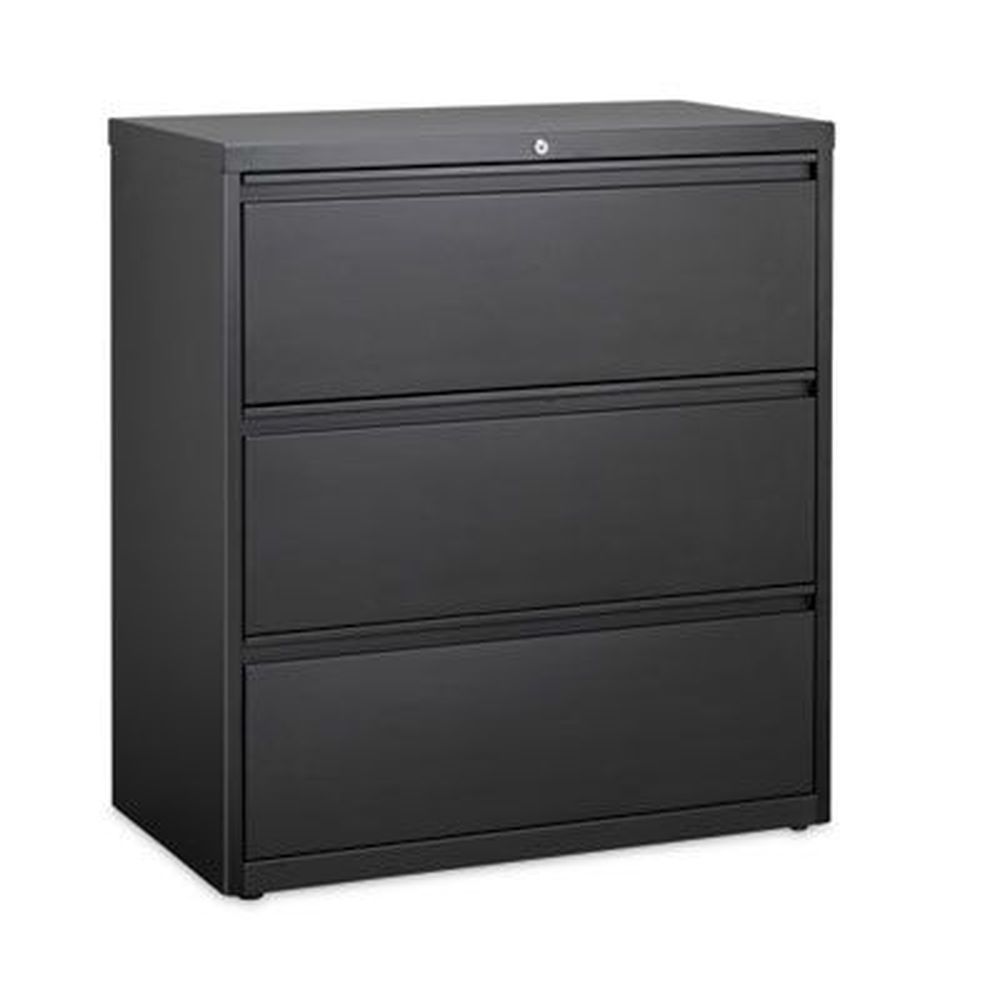 Hirsh Industries Black 3 Letter/legal/a4-size File Drawer Lateral File Cabinet, 36 X 18.62 X 40.25 Inch