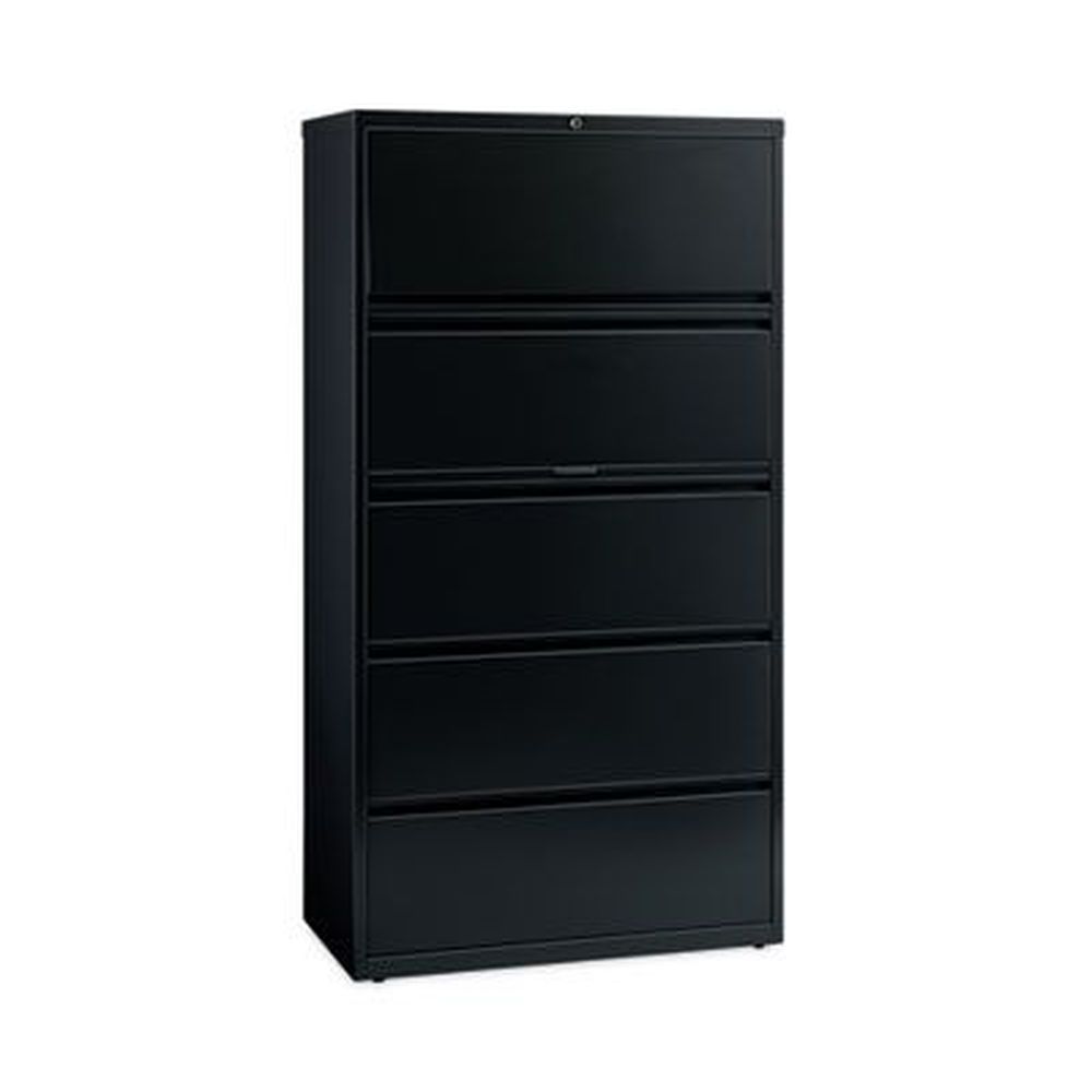 Hirsh Industries Black Legal/5 Letter/a4-size File Drawer Lateral File Cabinet, 30 X 18.62 X 67.62 Inch