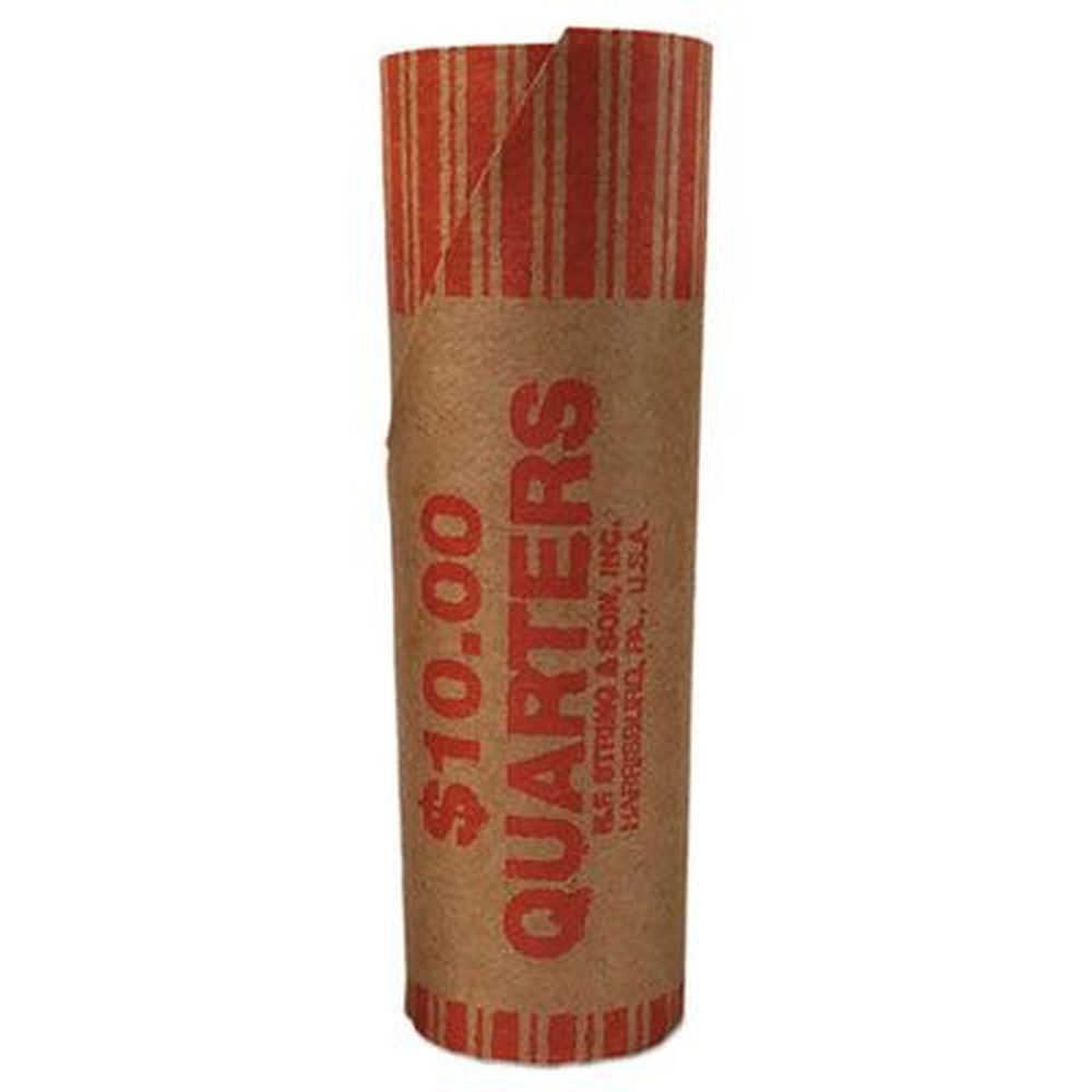 Iconex $10 Quarters Preformed Tubular Coin Wrapper -- 1000 Wrappers Per Case