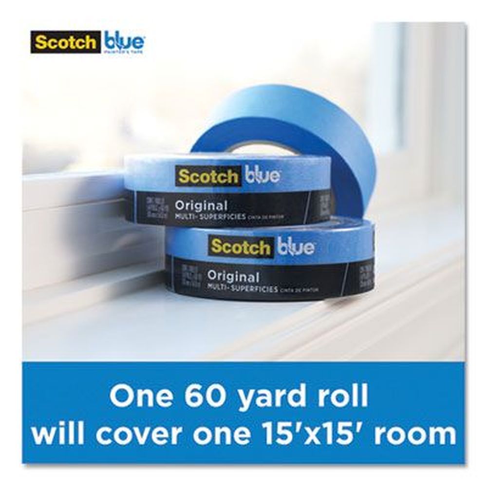 Scotchblue 3 Inch Core Blue Original Multi-surface Painters Tape Roll, 2 Inch X 60 Yards