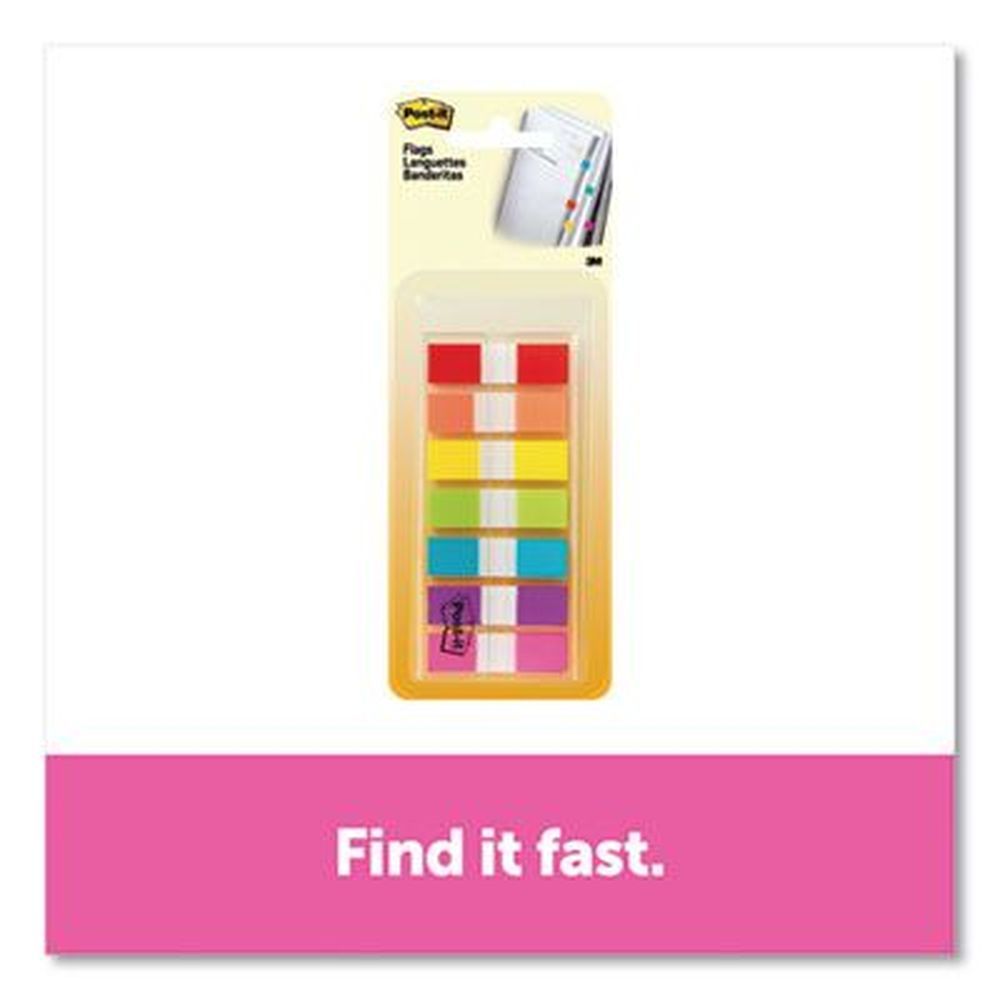 Post-it Seven Assorted Colors Small Flags, 190 Flags