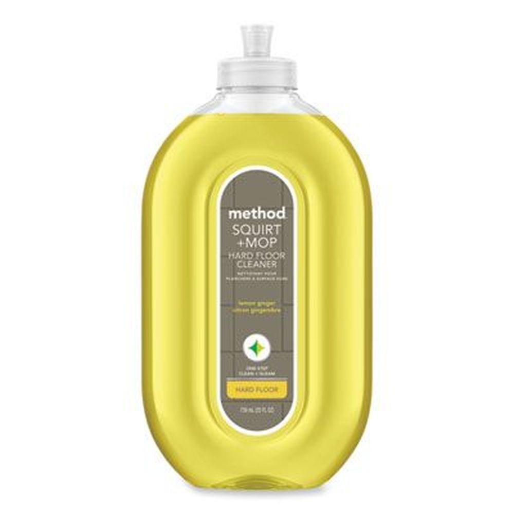 Method Lemon Ginger Squirt Mop Hard Floor Cleaner, 25 Ounce Bottle -- 6 Per Case