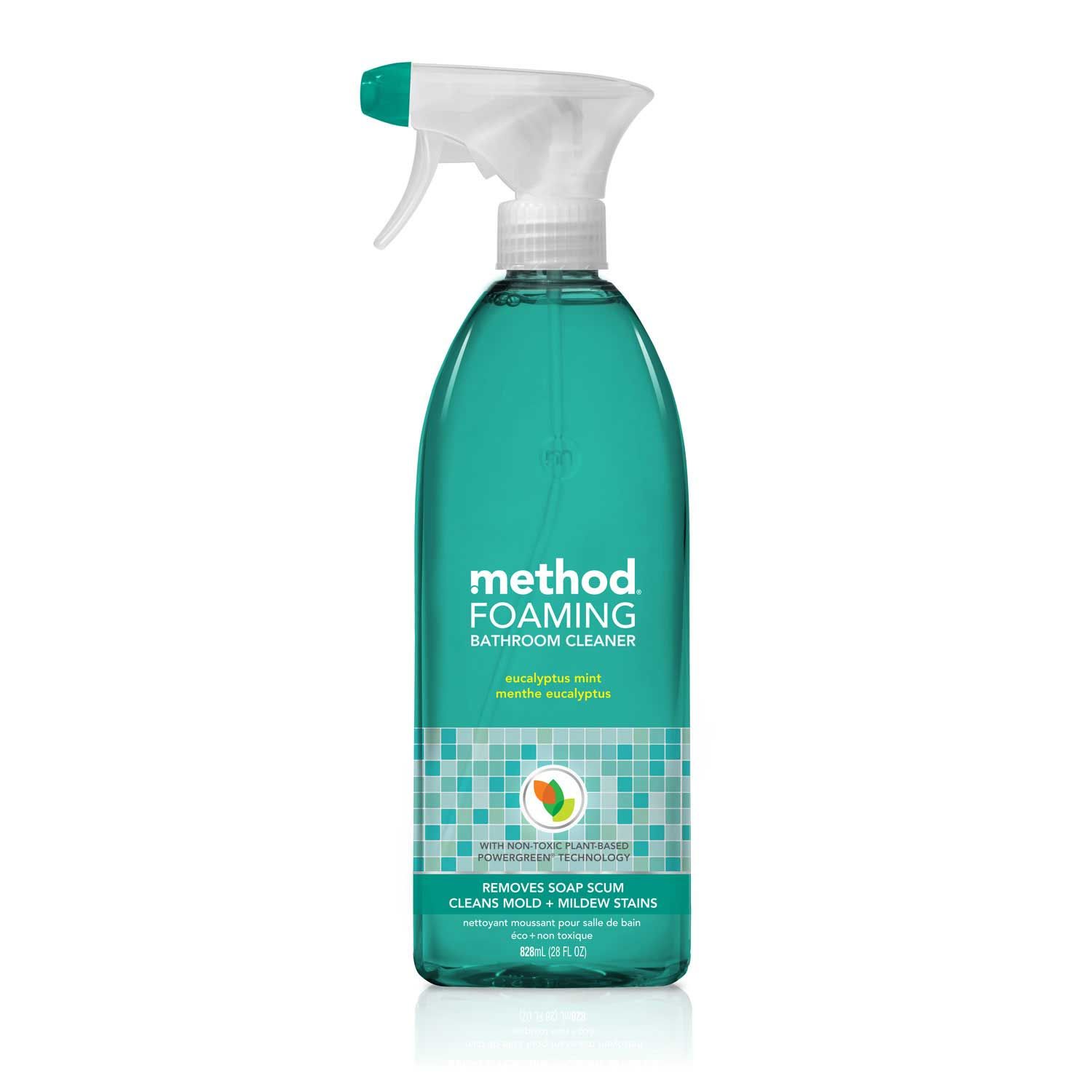Method Eucalyptus Mint Scent Foaming Tub N Tile Bathroom Cleaner, 28 Ounce Bottle -- 8 Per Case