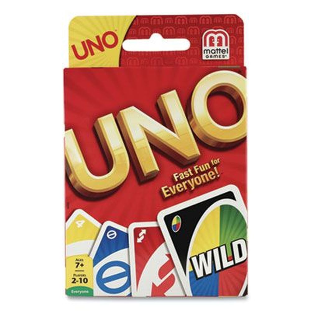 Mattel Ages 7 And Up Uno Card Game -- 108 Cards Per Set