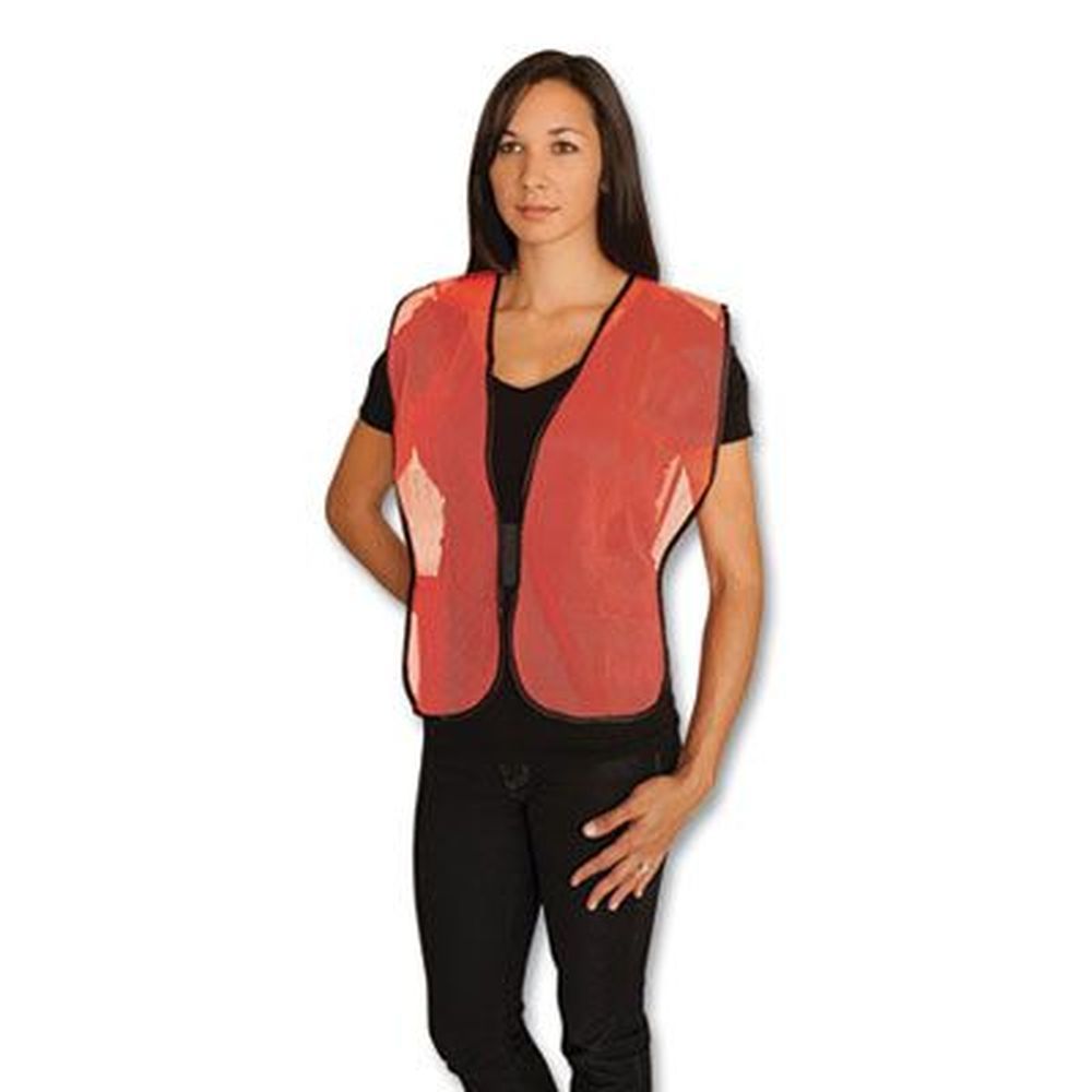 Pip Polyester Mesh Hi-viz Orange One Size Fits Most Hook And Loop Safety Vest