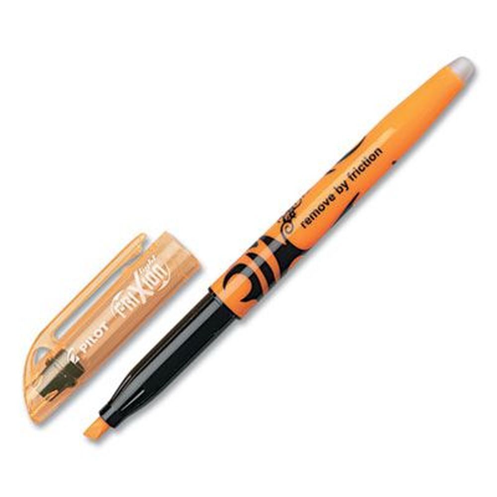 Pilot Orange Ink Orange/black Barrel Frixion Light Erasable Highlighter With Chisel Tip -- 12 Per Case