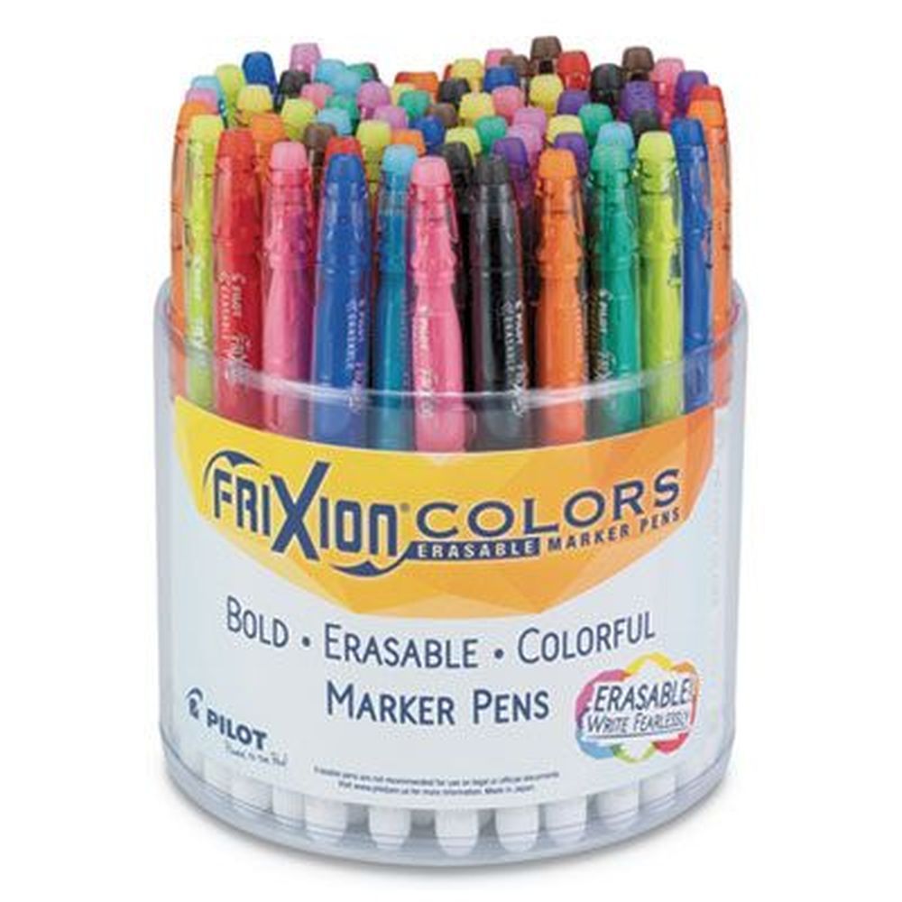 Pilot Frixion Assorted Ink And Barrel Colors Erasable Porous Point Pen Stick -- 72 Per Pack
