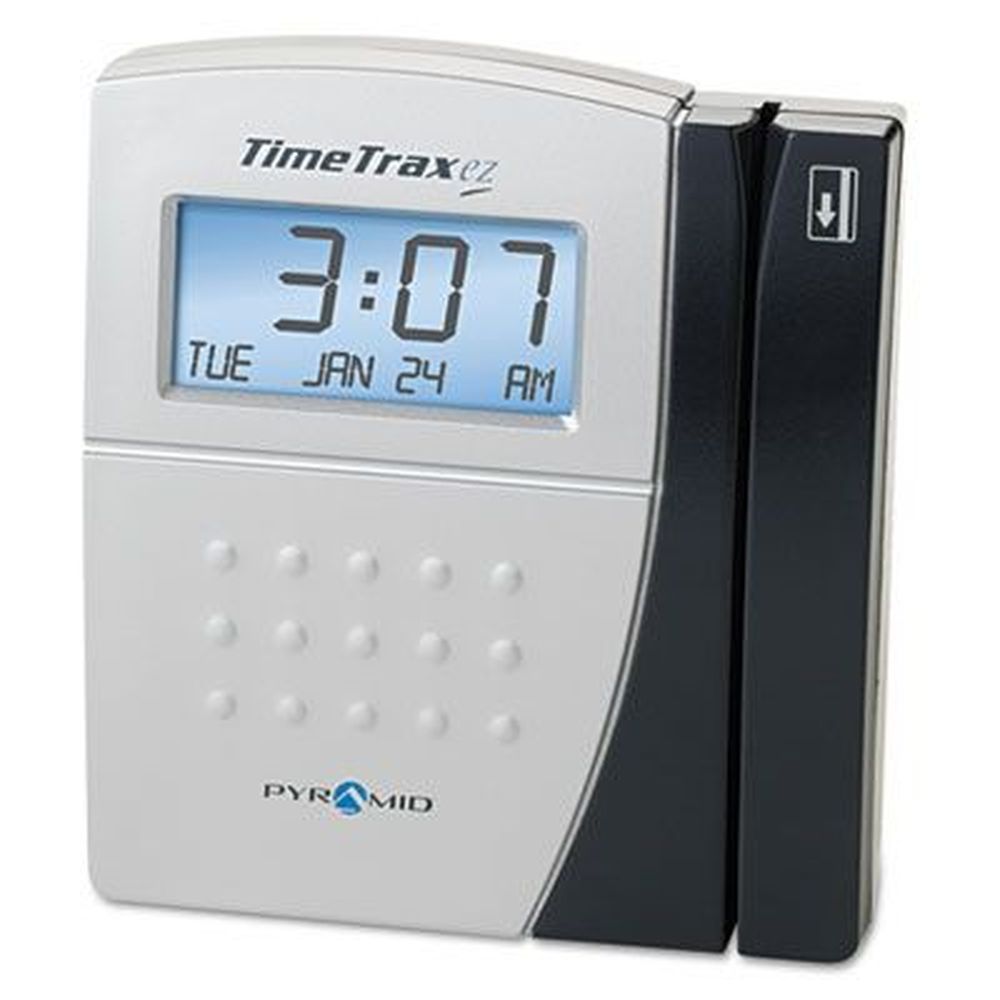 Pyramid Technologies Black Timetrax Ez Digital Display Time And Attendance System