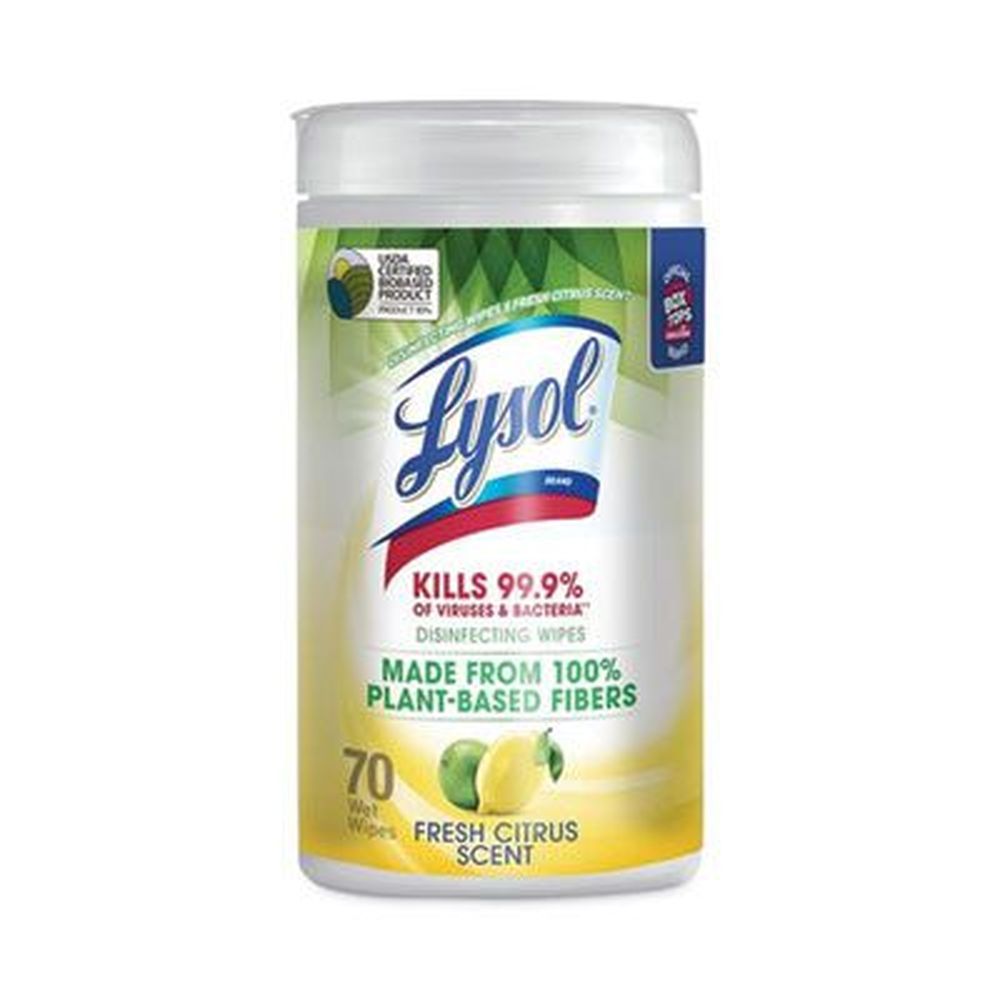 Lysol Fresh Citrus Disinfecting Wipes, 70 Wipes Per Canister -- 6 Canisters Per Case