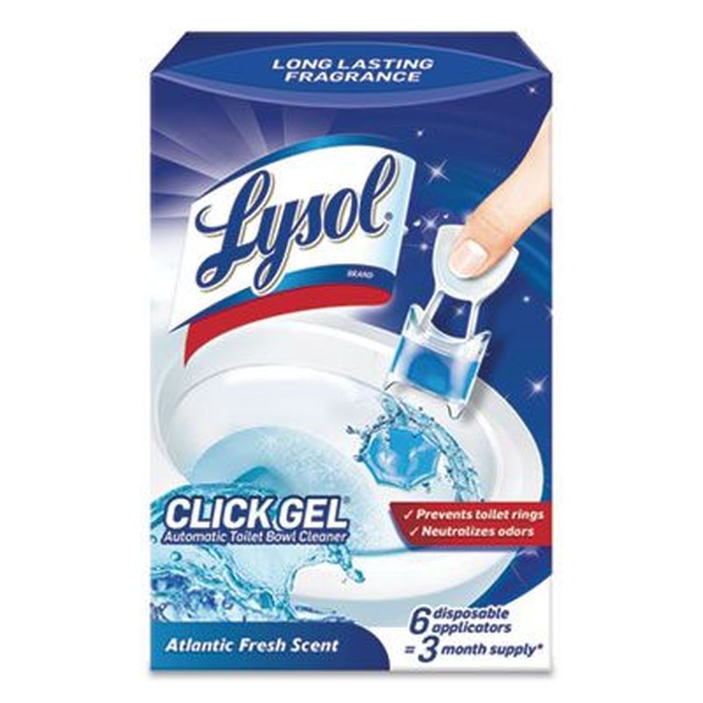 Lysol Ocean Fresh Click Gel Automatic Toilet Bowl Cleaner - 6 Per Box -- 4 Boxes Per Case