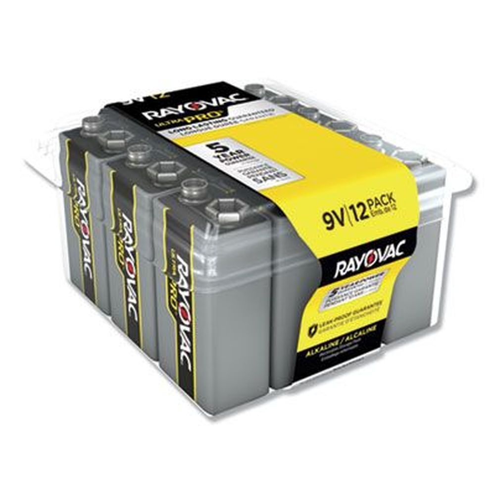 Rayovac Ultra Pro Alkaline 9 Volt Battery -- 12 Per Pack