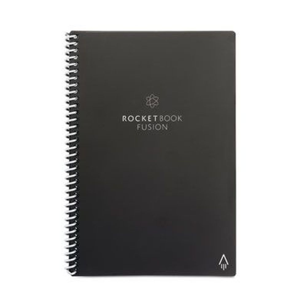 Rocketbook Seven Assorted Page Formats 21 Sheets Fusion Smart Notebook With Black Cover, 8.8 X 6 Inch Sheet