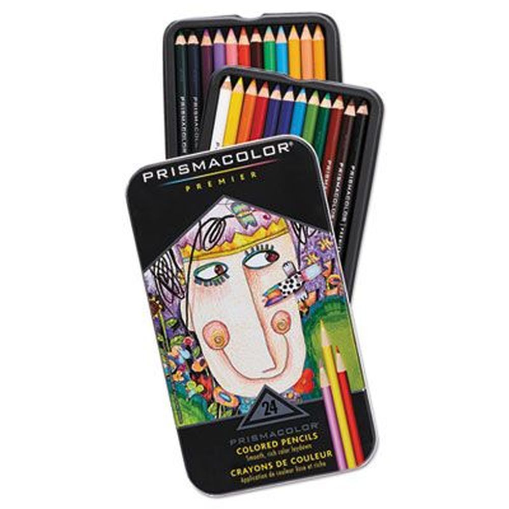 Prismacolor Assorted Lead/barrel Colors 3 Mm Number 1 2b Premier Colored Pencil -- 24 Per Pack
