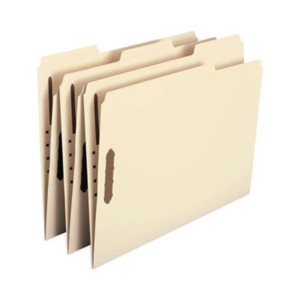 Smead Letter Size Top Tab Heavyweight Manila Fastener Folder, 0.75 Inch Expansion -- 50 Per Box