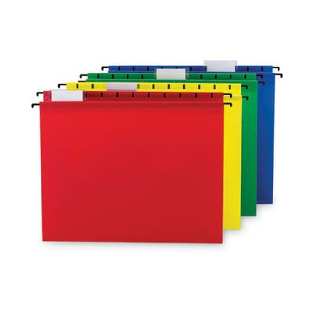 Smead 1/5-cut Tabs Assorted Colors Poly Hanging Folder -- 12 Per Pack