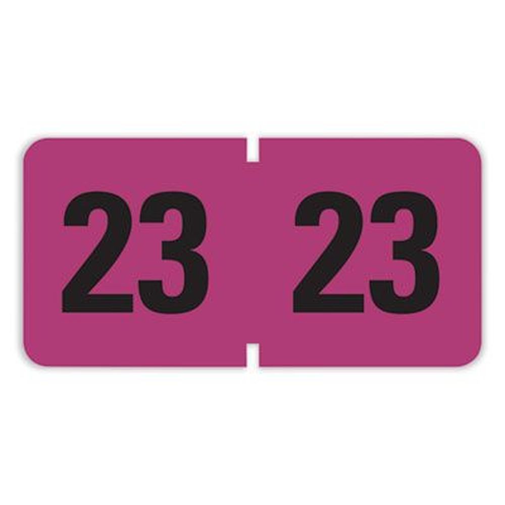 Smead Purple Yearly End Tab File Folder Label, 23, 0.75 X 1.5 Inch -- 500 Per Roll