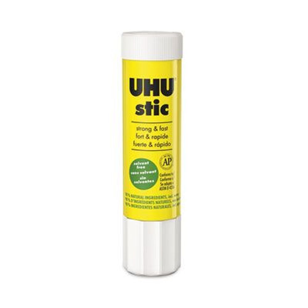 Uhu Dries Clear Stic Permanent Glue Stick, 0.74 Ounce