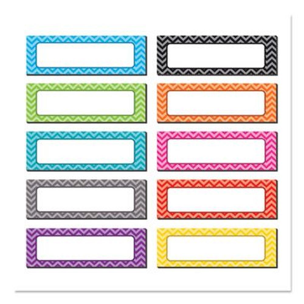 Teacher Created Resources 10 Assorted Colors Chevron Labels Magnetic Accents, 4.75 X 1.5 Inch -- 20 Per Pack