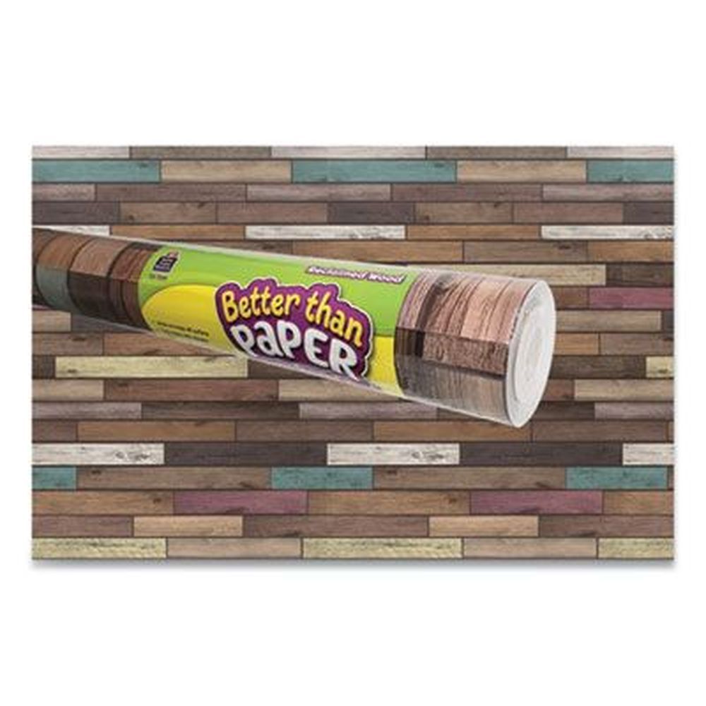 Teacher Created Resources Reclaimed Wood Better Than Paper Bulletin Board Roll, 4 X 12 Feet