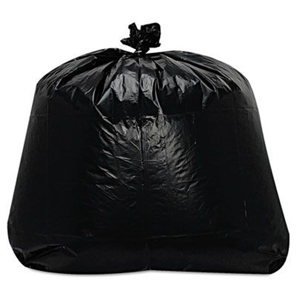 Trinity Plastics Black 1.6 Mil Low-density Can Liner, 56 Gallon Capacity -- 100 Per Case