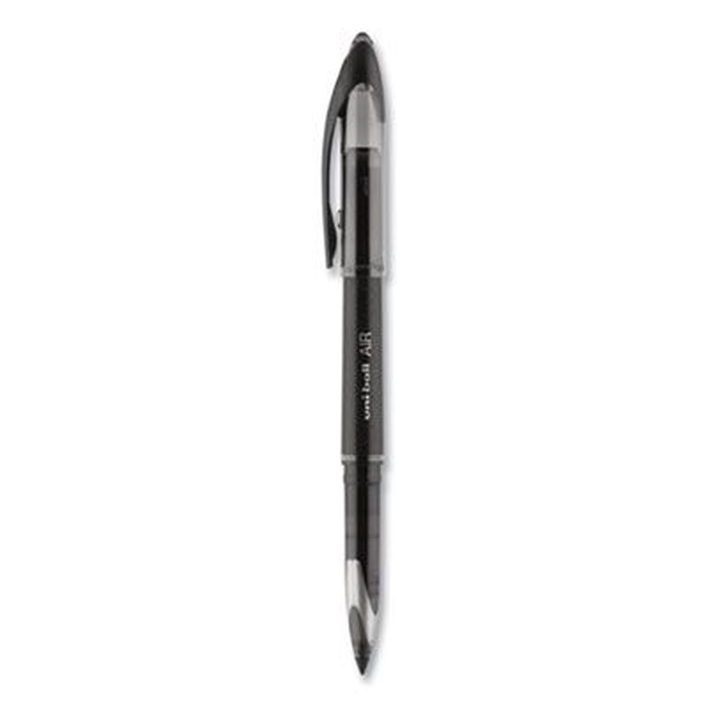 Uniball Air Porous Medium 0.7 Mm Black Barrel Gel Pen Stick -- 3 Per Pack