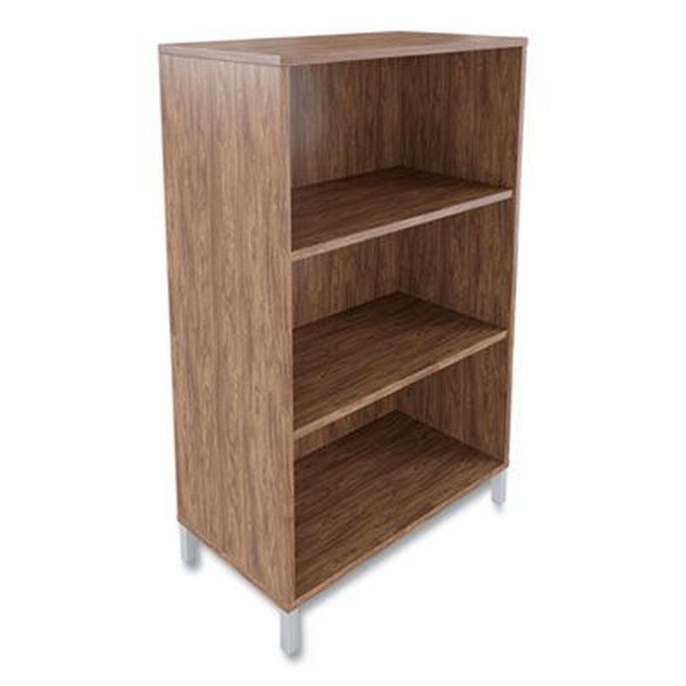 Union And Scale Espresso Three Shelf Essentials Laminate Bookcase, 15 X 28 X 45.6 Inch