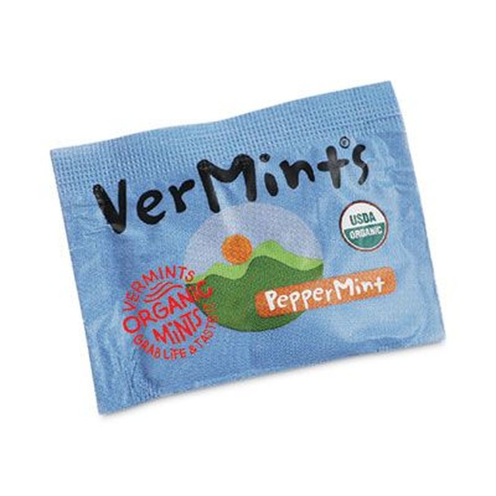 Vermints Organic Individually Wrapped Peppermint Mints/pastilles, 0.7 Ounce -- 100 Per Box