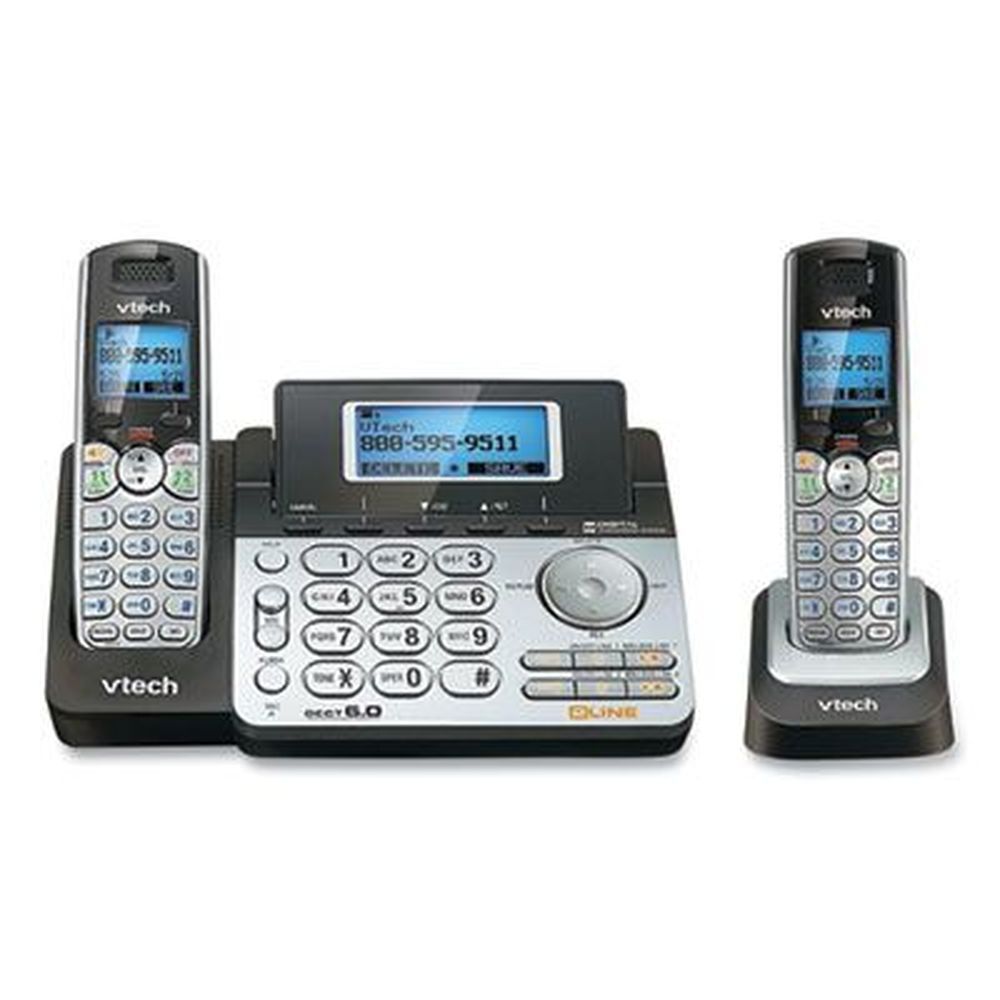 Vtech Black/silver Two-handset Two-line Cordless Phone With Answering System