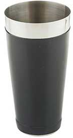 Tablecraft Stainless Steel With Black Vinyl Coating Bar Shaker, 28 Ounce Capacity
