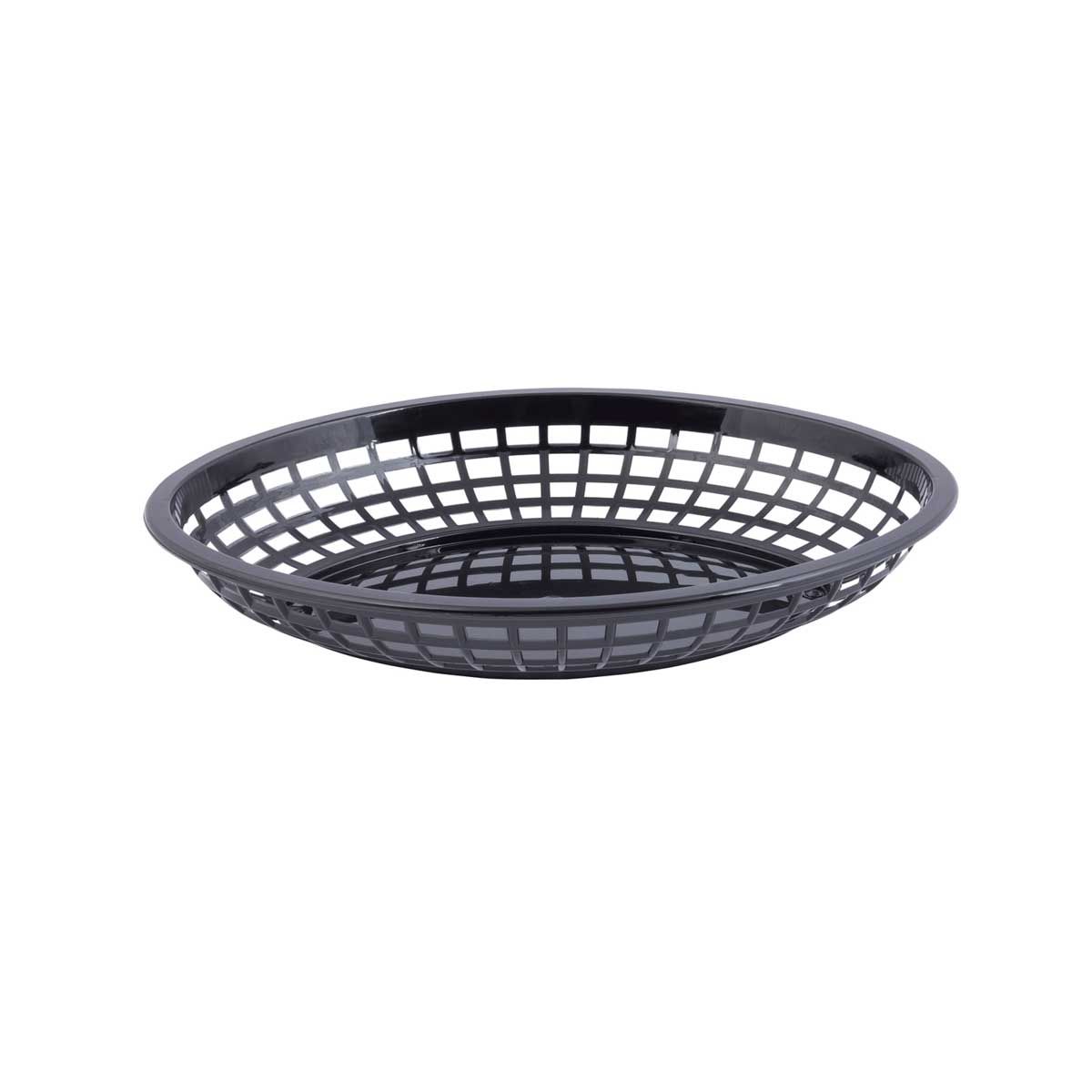Tablecraft Black Jumbo Oval Basket, 11.7 X 8.7 X 1.7 Inch -- 36 Per Case