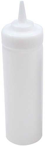 Tablecraft High Density 53 Mm Widemouth Clear Squeeze Bottle, 12 Ounce Capacity -- 12 Per Case