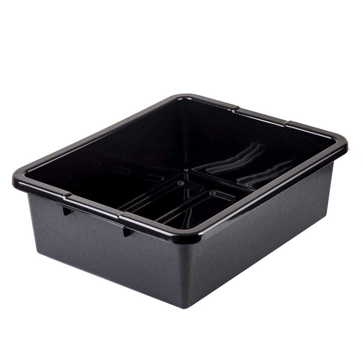 Tablecraft Polyethylene Black Heavy Duty Tote Box, 21 X 17 X 7 Inch -- 6 Per Case