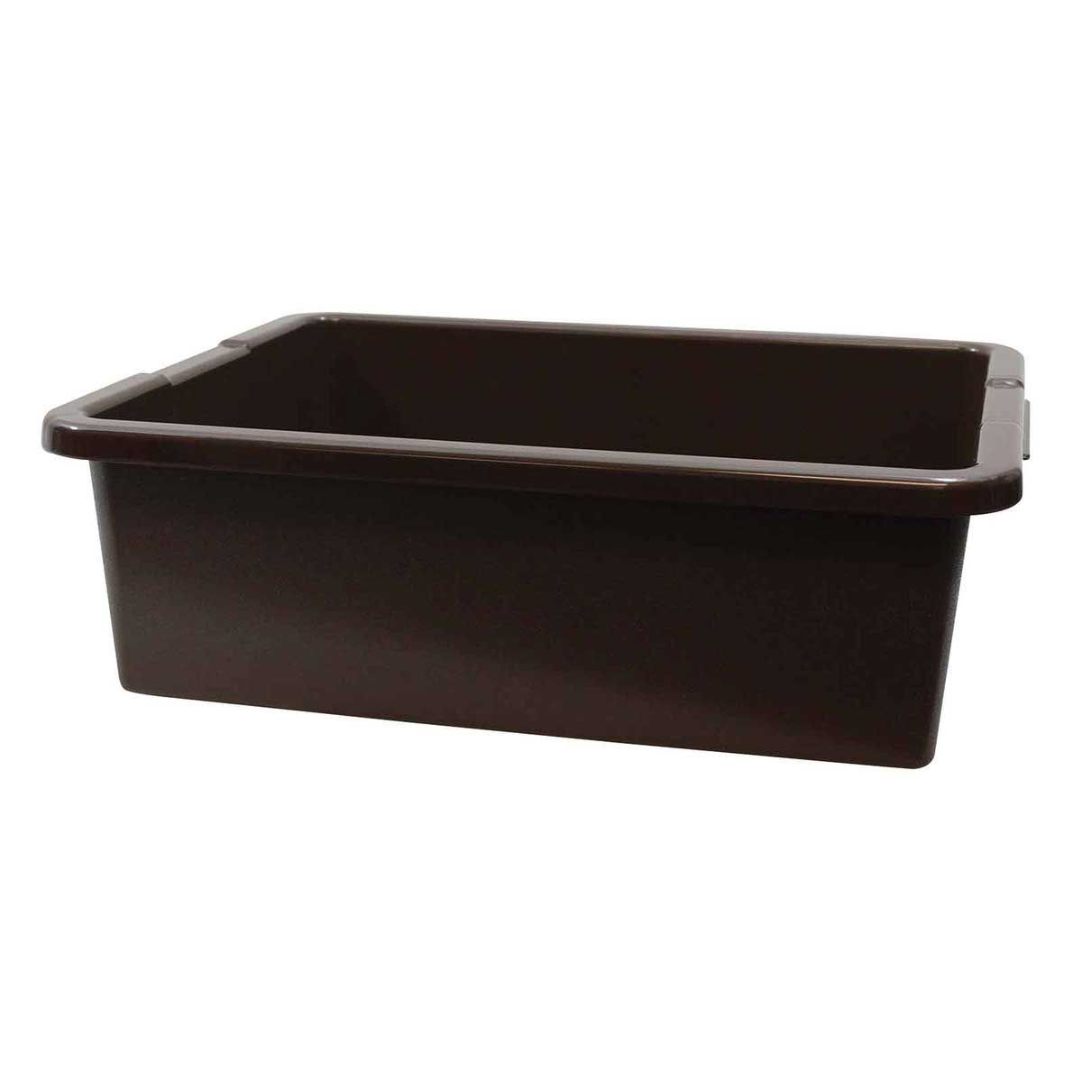 Tablecraft Polyethylene Brown Heavy Duty Tote Box, 21 X 17 X 7 Inch -- 6 Per Case
