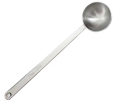 Tablecraft Stainless Steel 2 Tablespoon Long Handled Coffee Scoop, 9 Inch