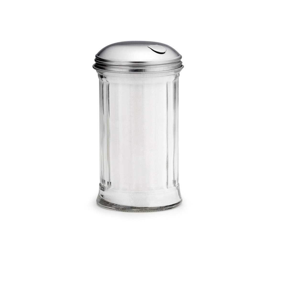 Tablecraft Side Flap Top Glass Sugar Pourer, 12 Ounce Capacity -- 12 Per Case