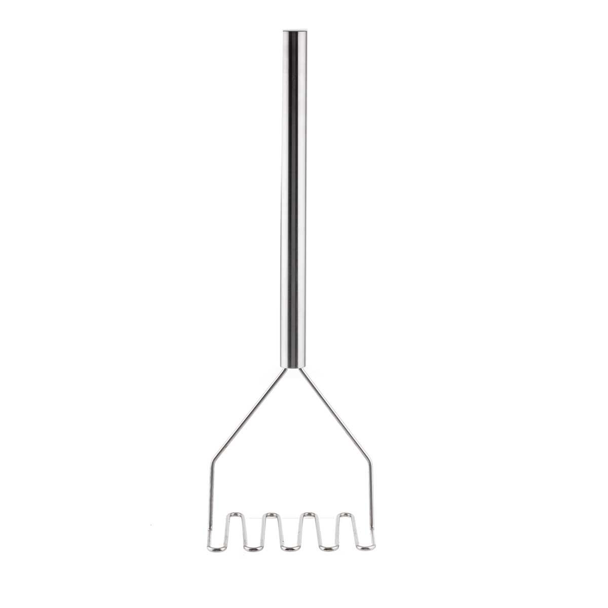 Tablecraft Stainless Steel Square Face Potato Masher, 7.375 X 5.25 X 24 Inch